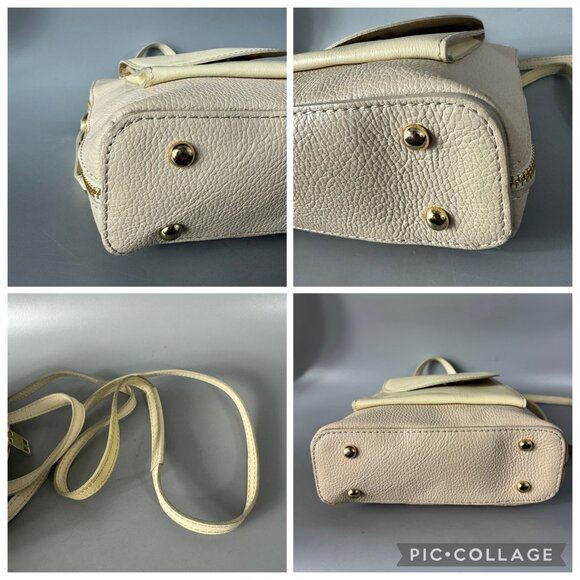 DIVINA FIRENZE Natural Leather Ivory Handbag/Backpack - Picture 14 of 14